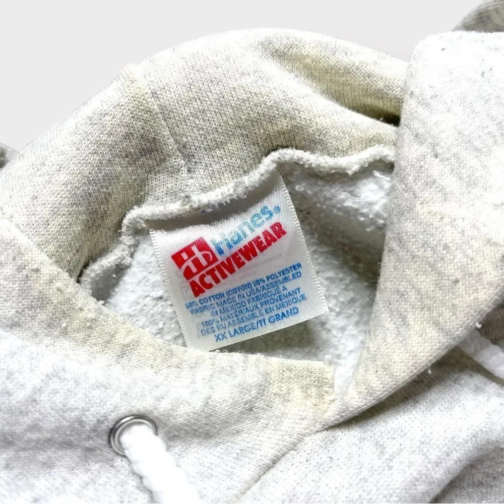 Vtg Hanes Campbell Soup Modesto CA Heathered Hoodie Sweatshirt, 2XL 50/50 - Picture 3 of 4